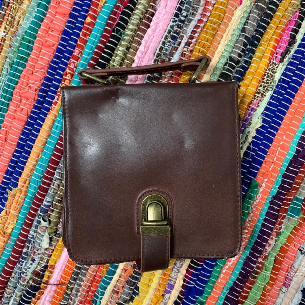 Small Faux Leather Side Bag